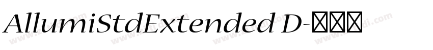 AllumiStdExtended D字体转换 AllumiStdExtended D字体转换